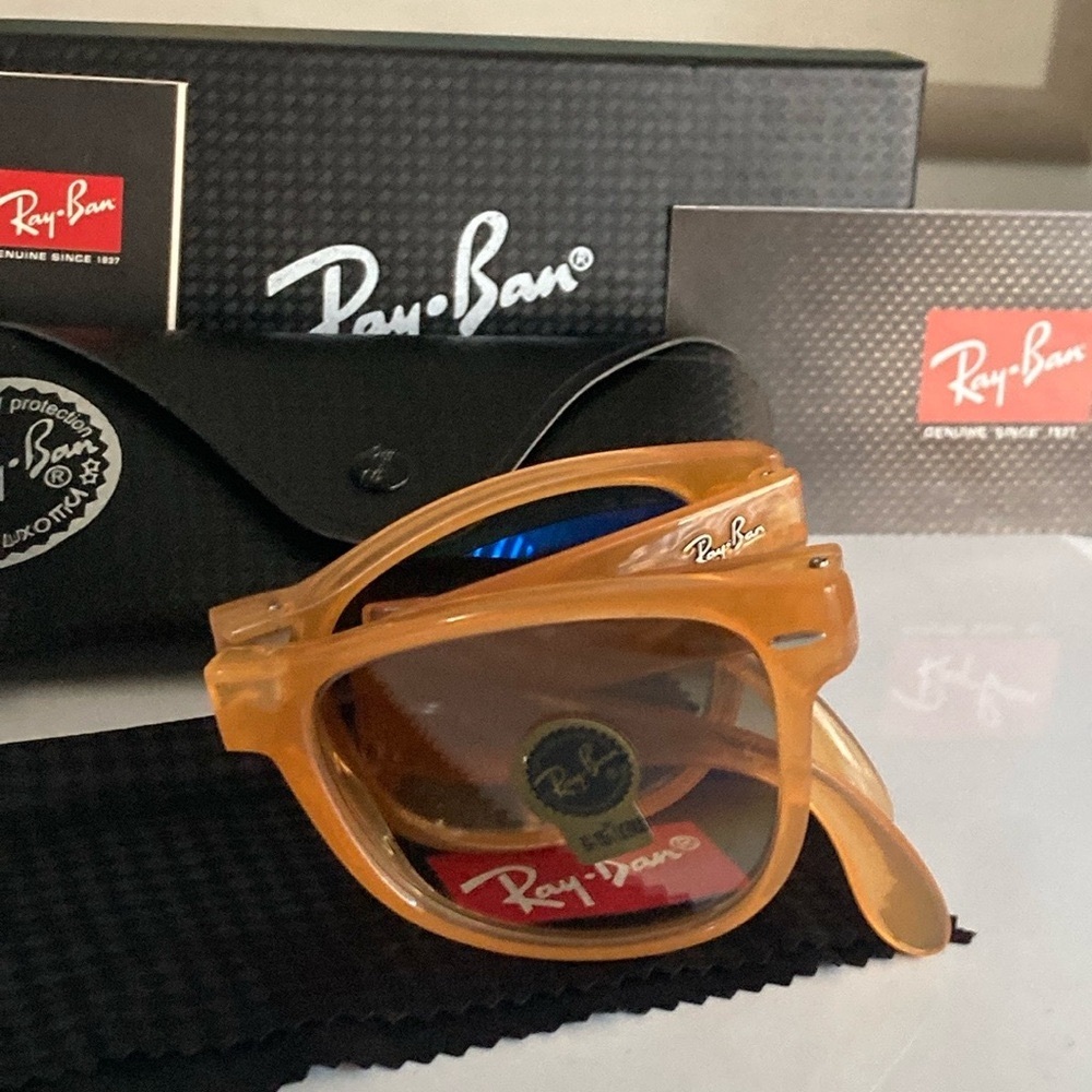 Ray-Ban Tan Sunglasses Rubber Beige - Picture 4 of 8